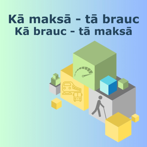 Krāsaini, lielāki un mazāki klucī&scaron;i salikti viens uz otra, daži no tiem ir atstatus. Uz trijiem klucī&scaron;iem ir attēli, kas raksturo pārvieto&scaron;anos.