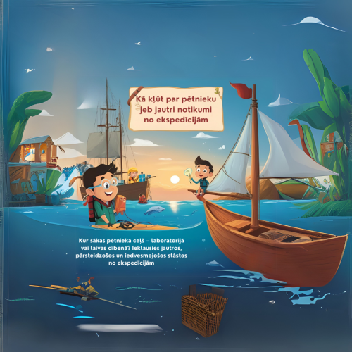 Divi zēni uz ūdens. Pa kreisi - kajakā, pa labi- laivā.