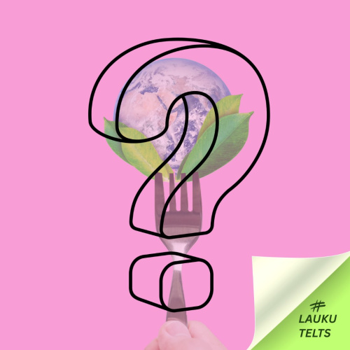 Zemeslode uzsprausta uz dak&scaron;as un jautājuma zīme.