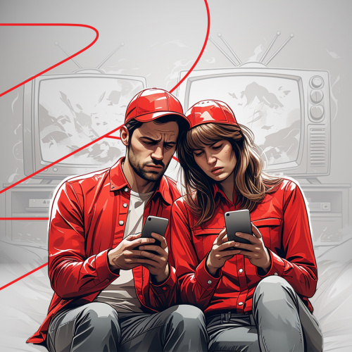 Cilvēki lieto telefonus