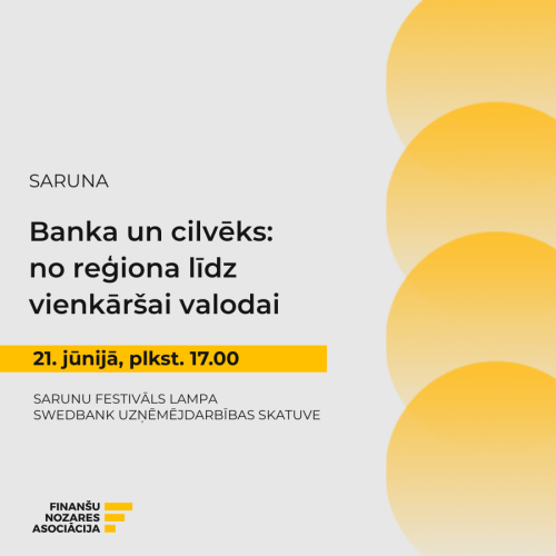 Finan&scaron;u nozares asociācijas logo. Sarunas nosaukums.